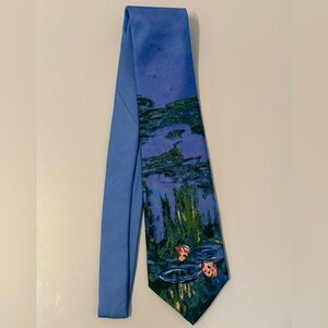 Claude Monet Water Lilies Les Nympheas 2002 JNF Paris Silk Neck Tie